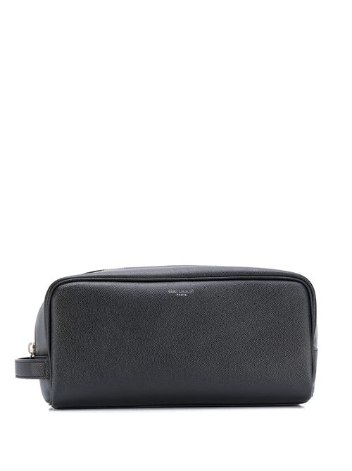 Beauty case in grain de poudre embossed leather SAINT LAURENT | 6093471GF0N1000